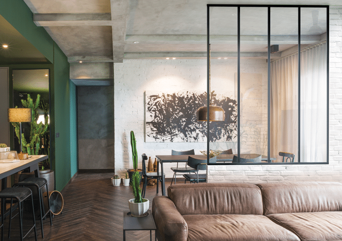58 - Verriere fixe S sur mesure - noir mat - Ambiance Dressing